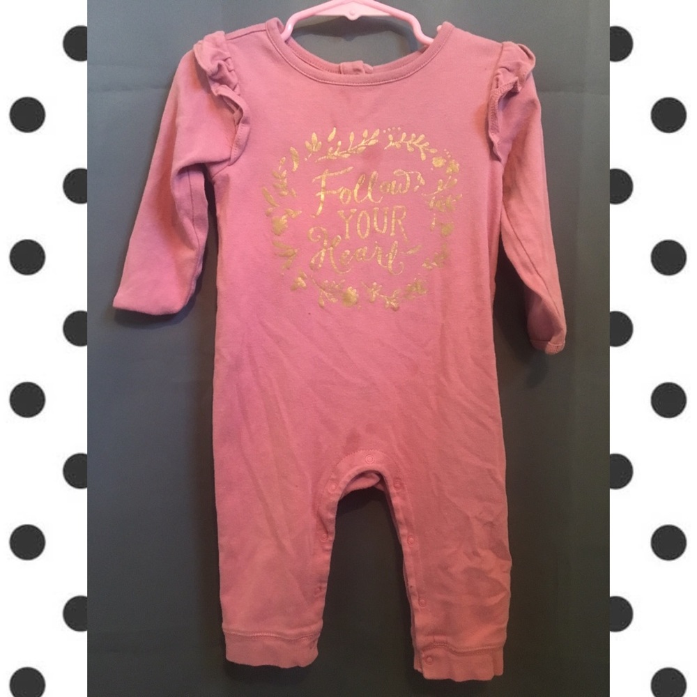 Baby girl 12-18 months button-up romper